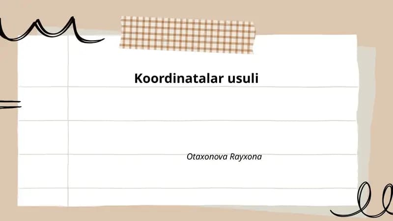 Koordinatalar usuli