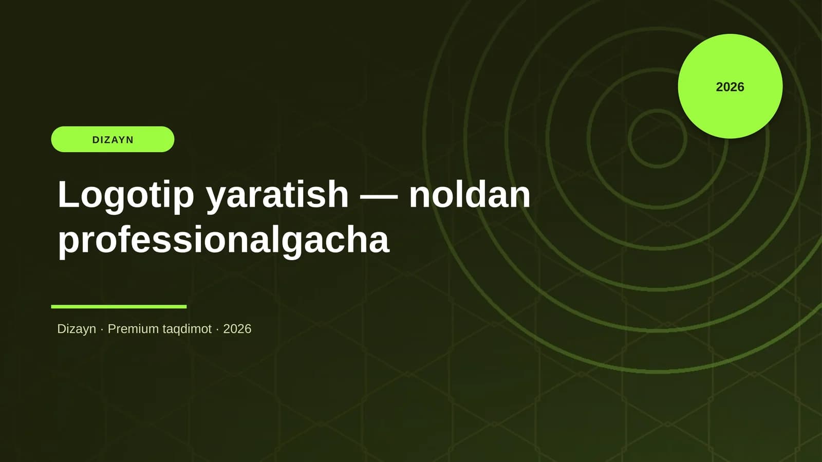 Logotip yaratish — noldan professionalgacha