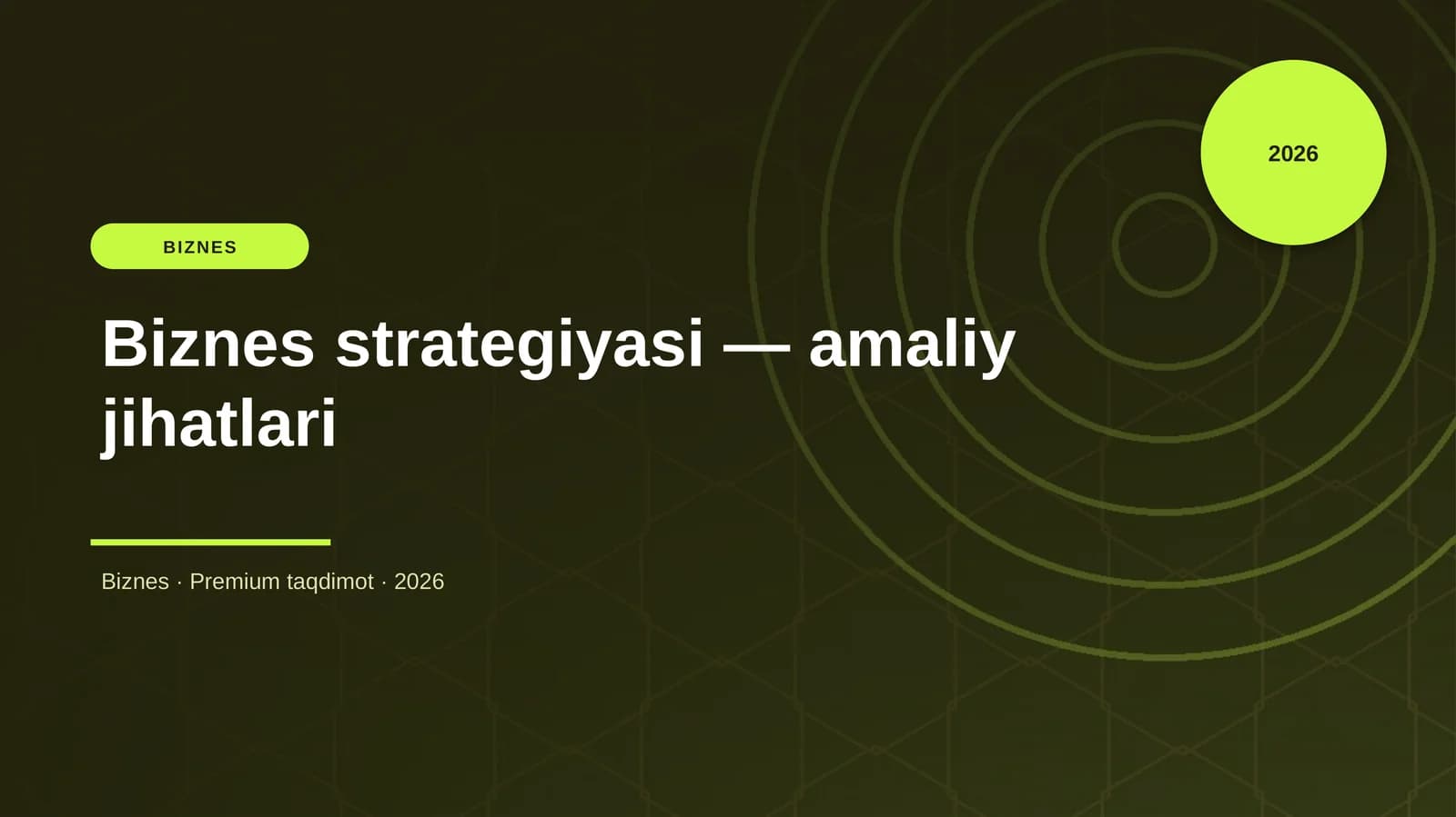 Biznes strategiyasi — amaliy jihatlari