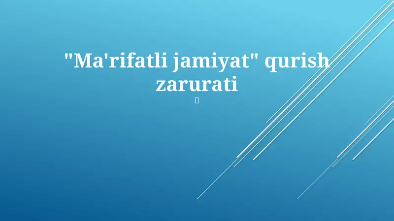 Ma'rifatli jamiyat