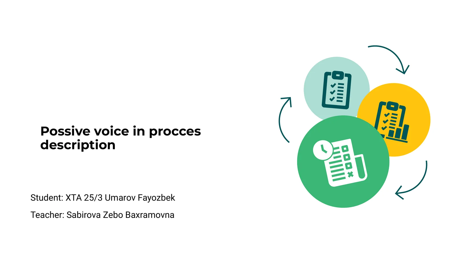 Passive Voice in Process Descriptions
