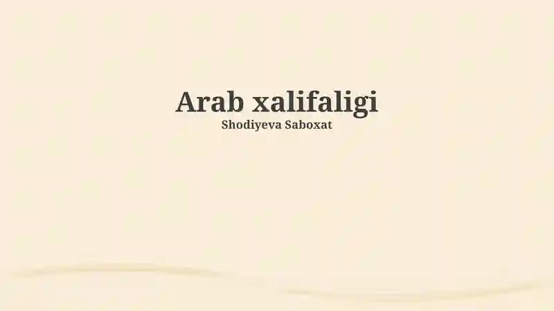 Arab xalifaligi