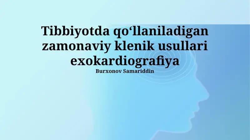 Ekokardiyografiya