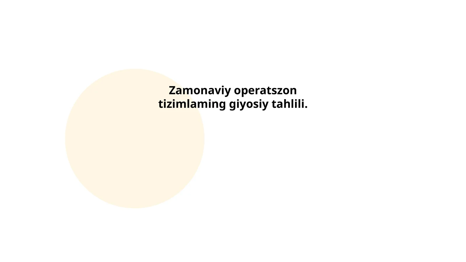 Zamonaviy operatsion tizimlarning kernel arxitekturasi