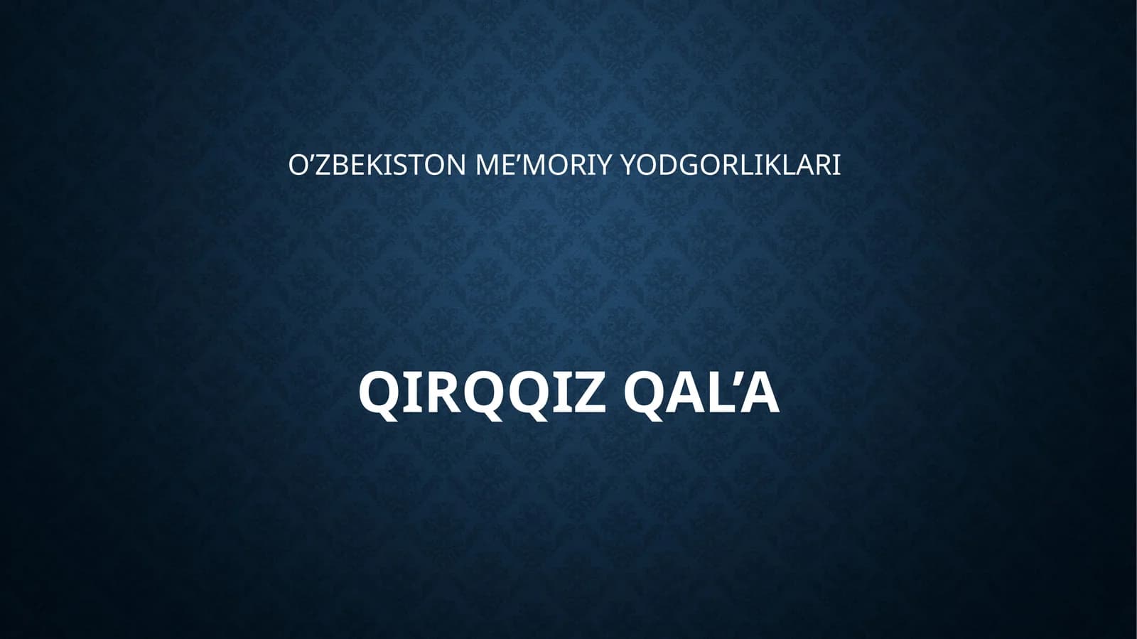 QIRQQIZ QAL’A