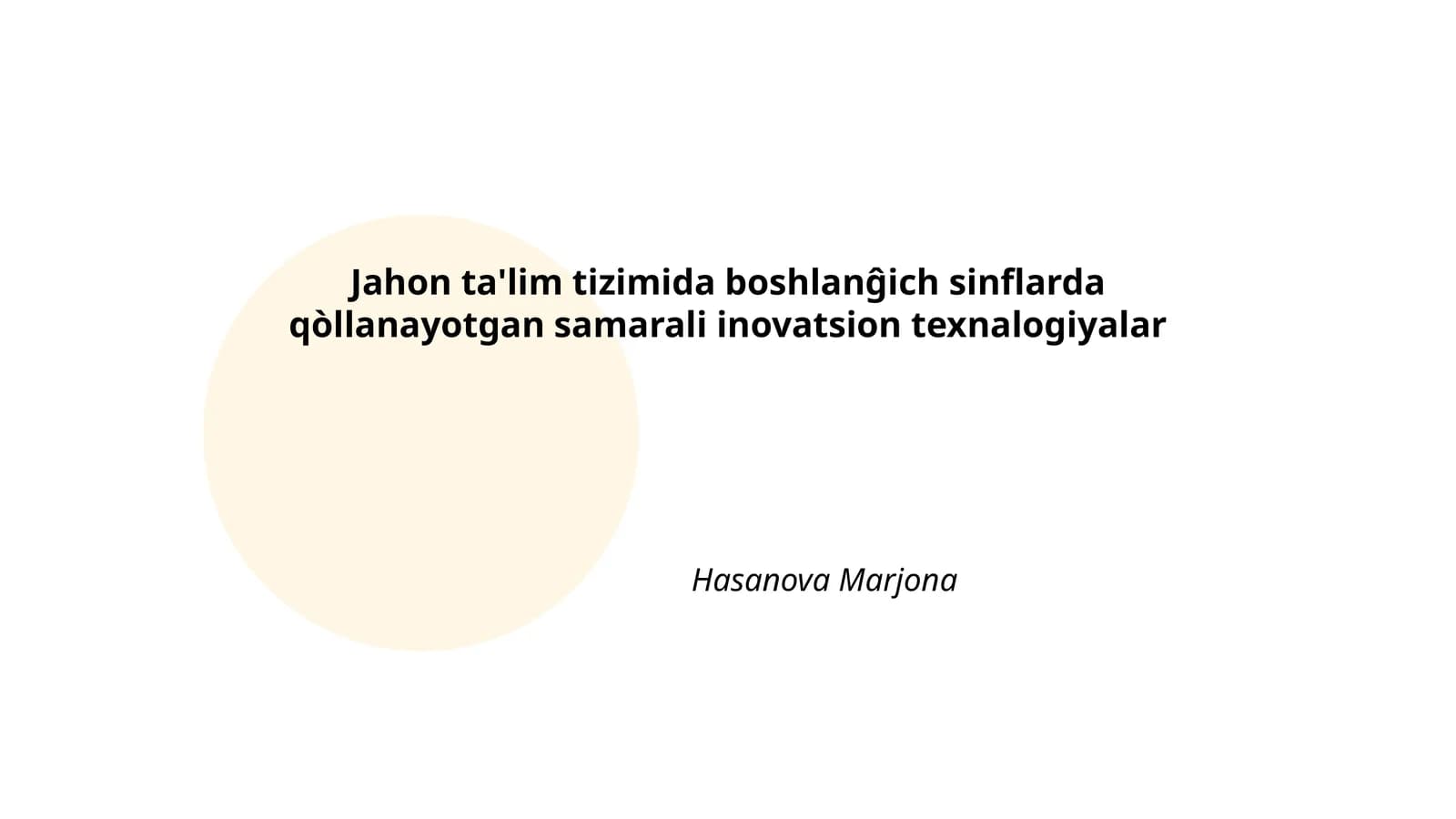 Differentsial ta'lim texnologiyalari
