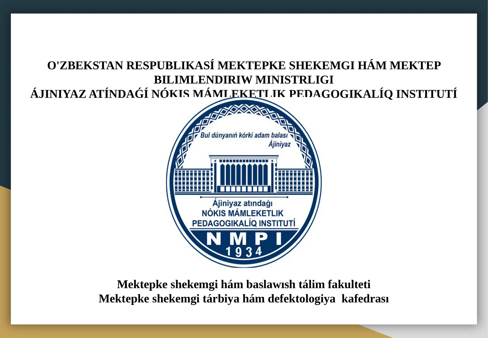Oligofrenopedagogikapáninen Prezentaciyajumisi