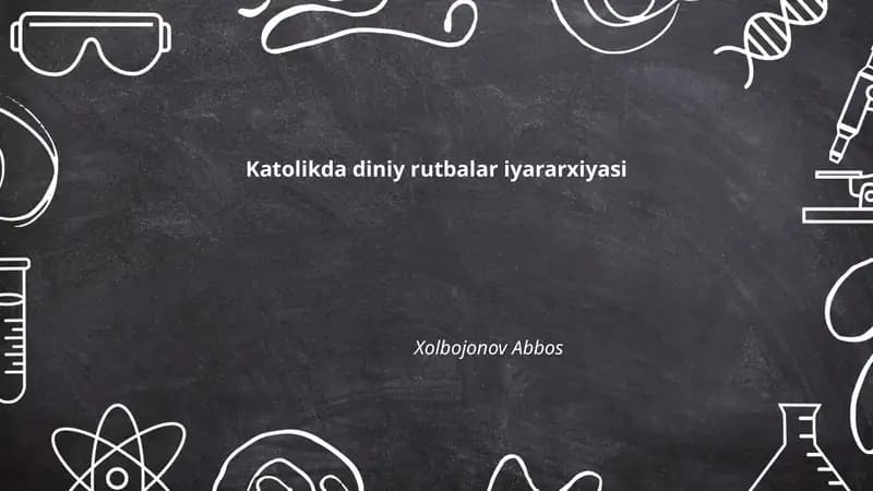 Katolikda diniy rutbalar iyararxiyasi