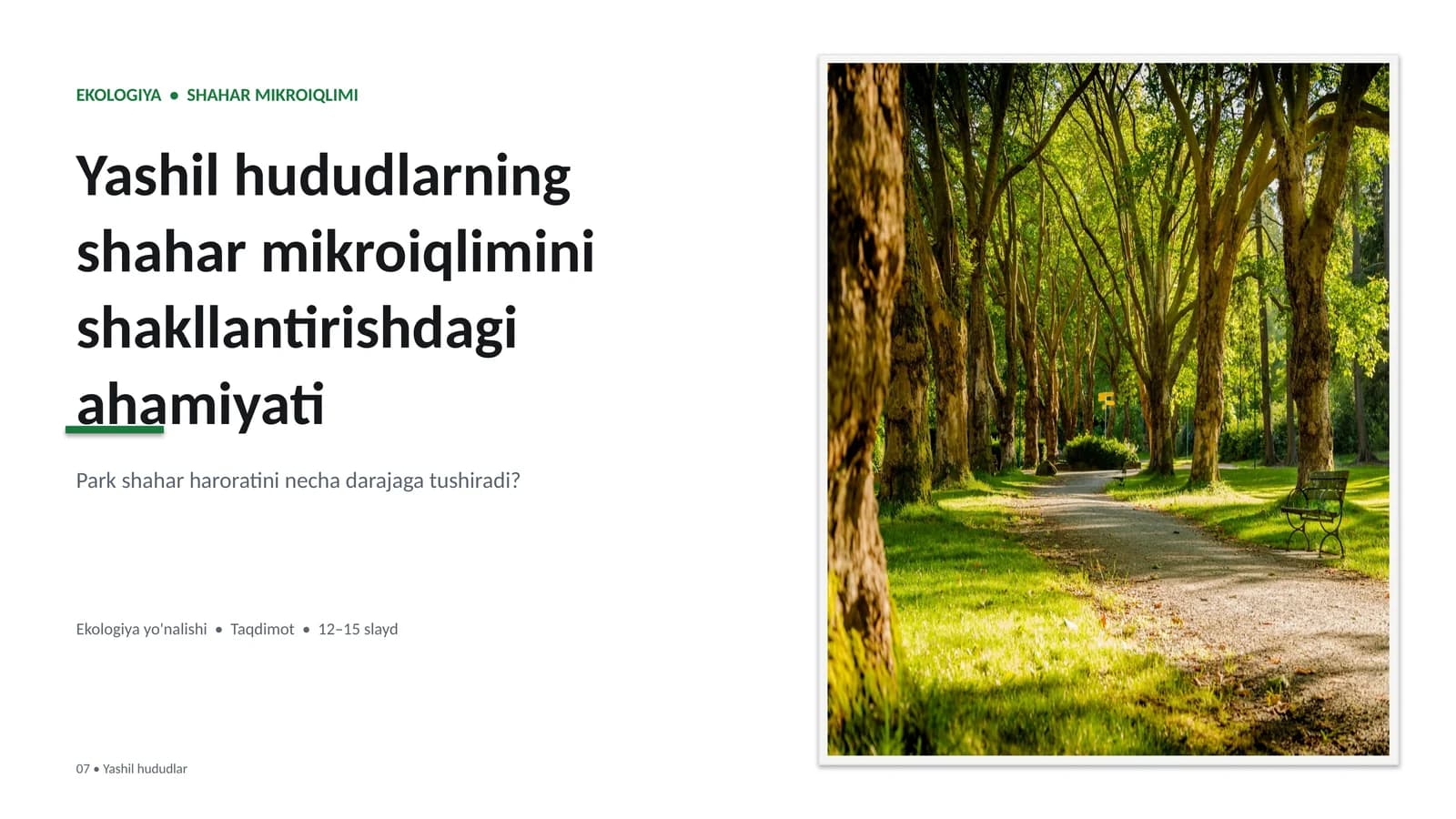 Yashil hududlar