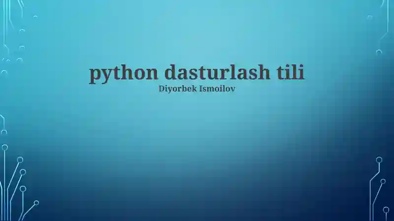 Python dasturlash tili