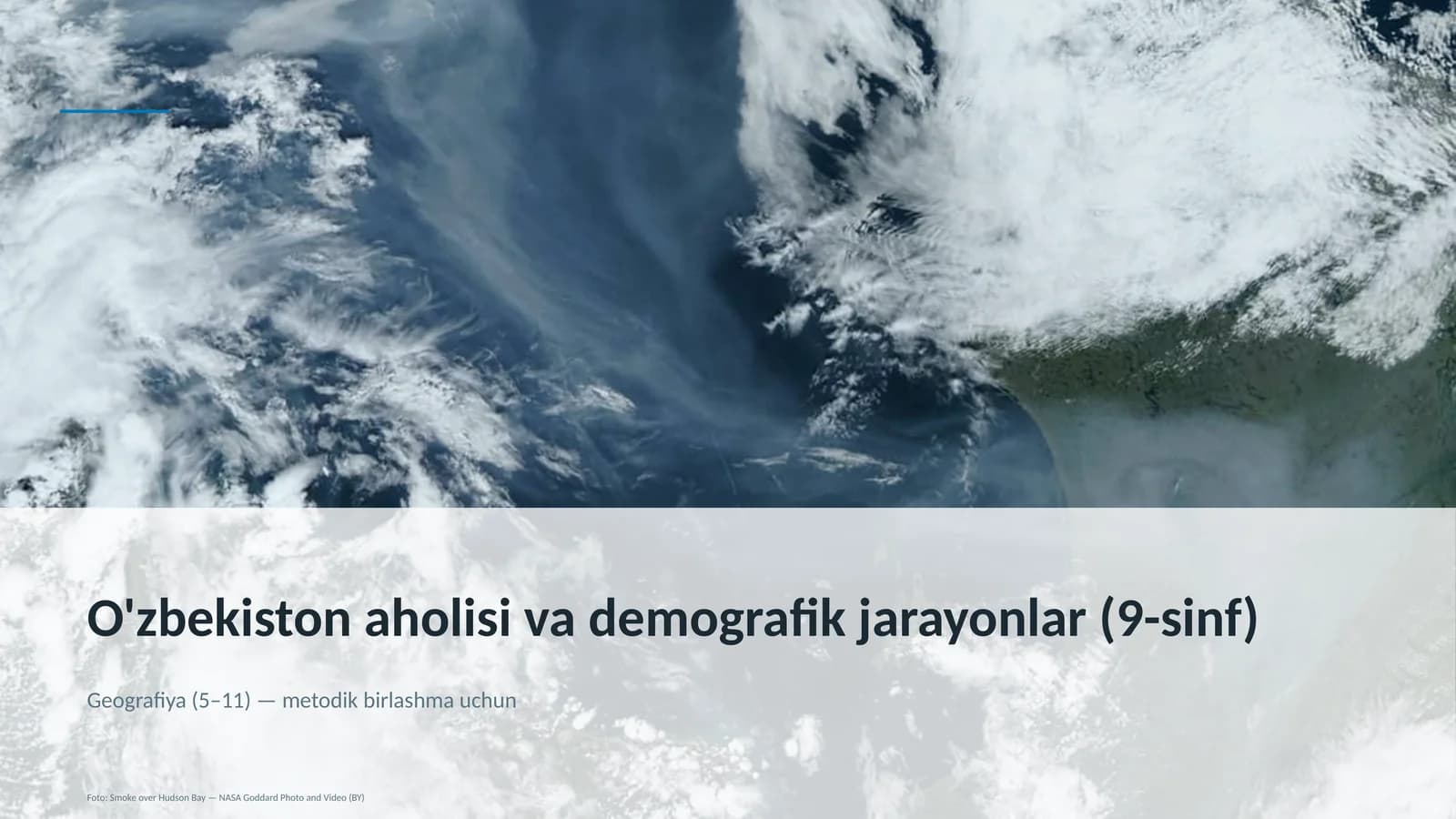 O'zbekiston aholisi va demografik jarayonlar (9-sinf)