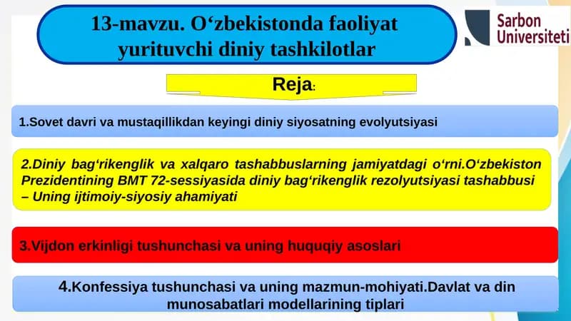 Diniy siyosatning evolyutsiyasi