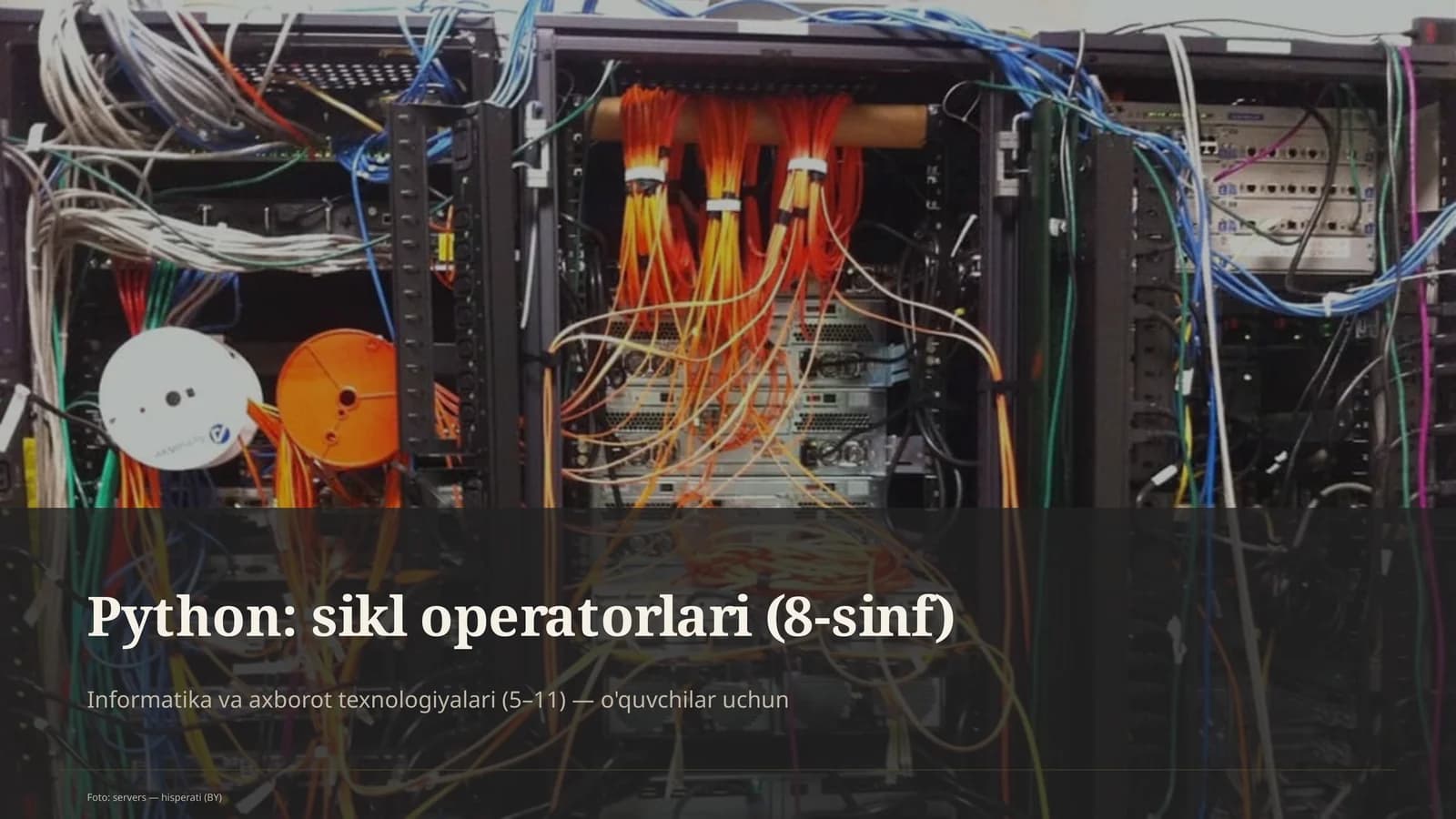Python: sikl operatorlari (8-sinf)