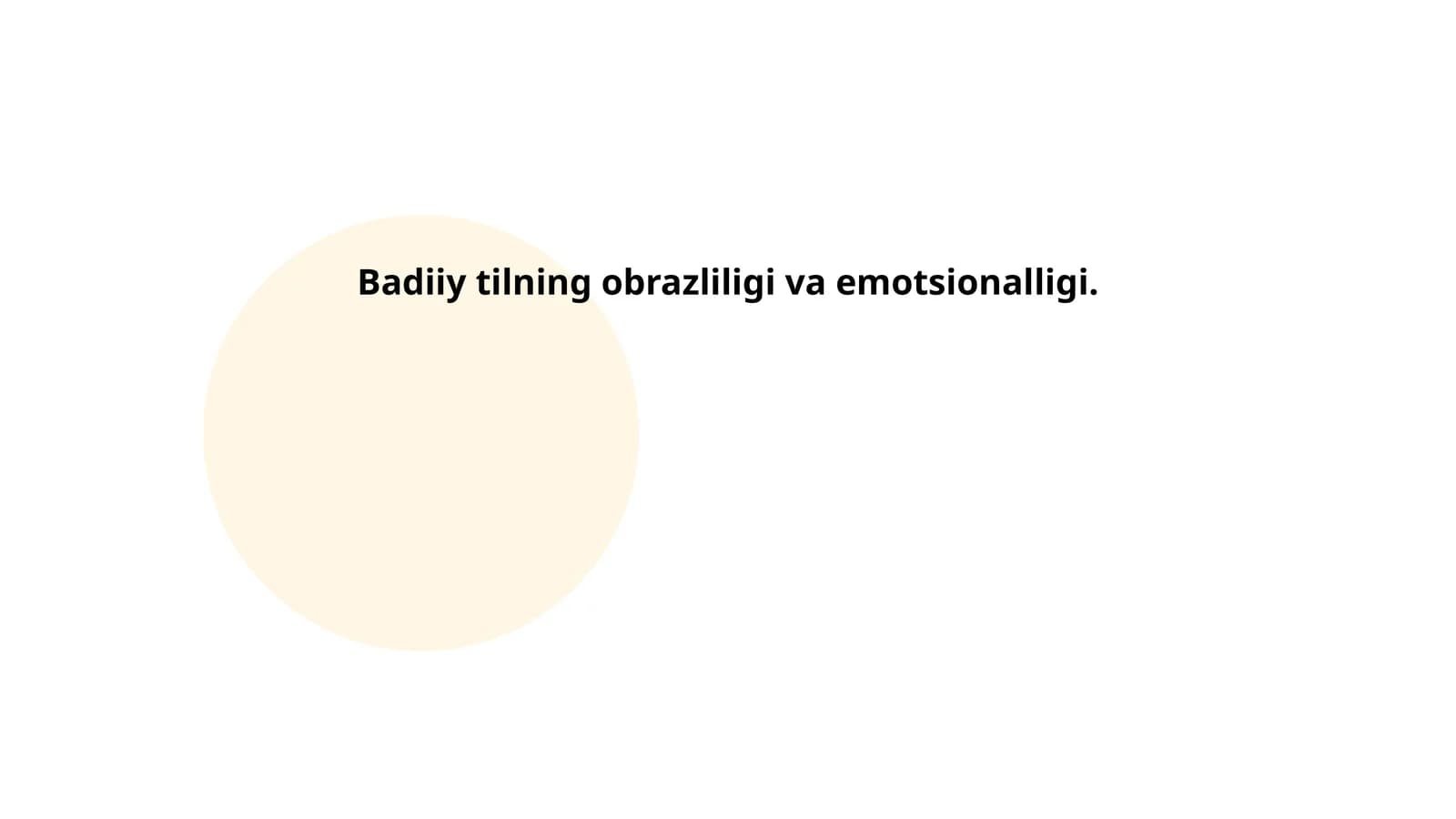 Badiiy tilning obrazliligi va emotsionalligi