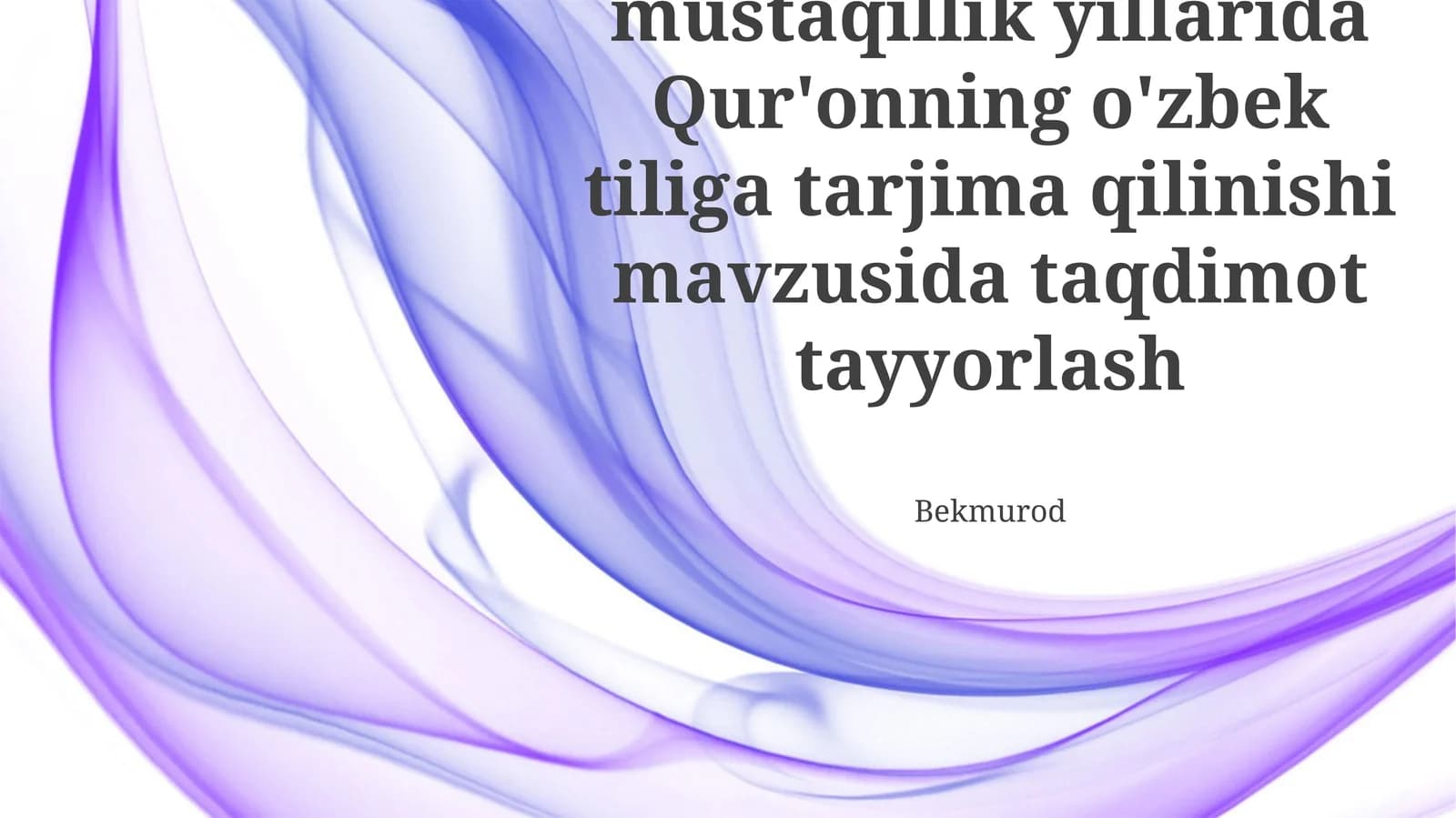 O'zbekcha Qur'on tarjimalari