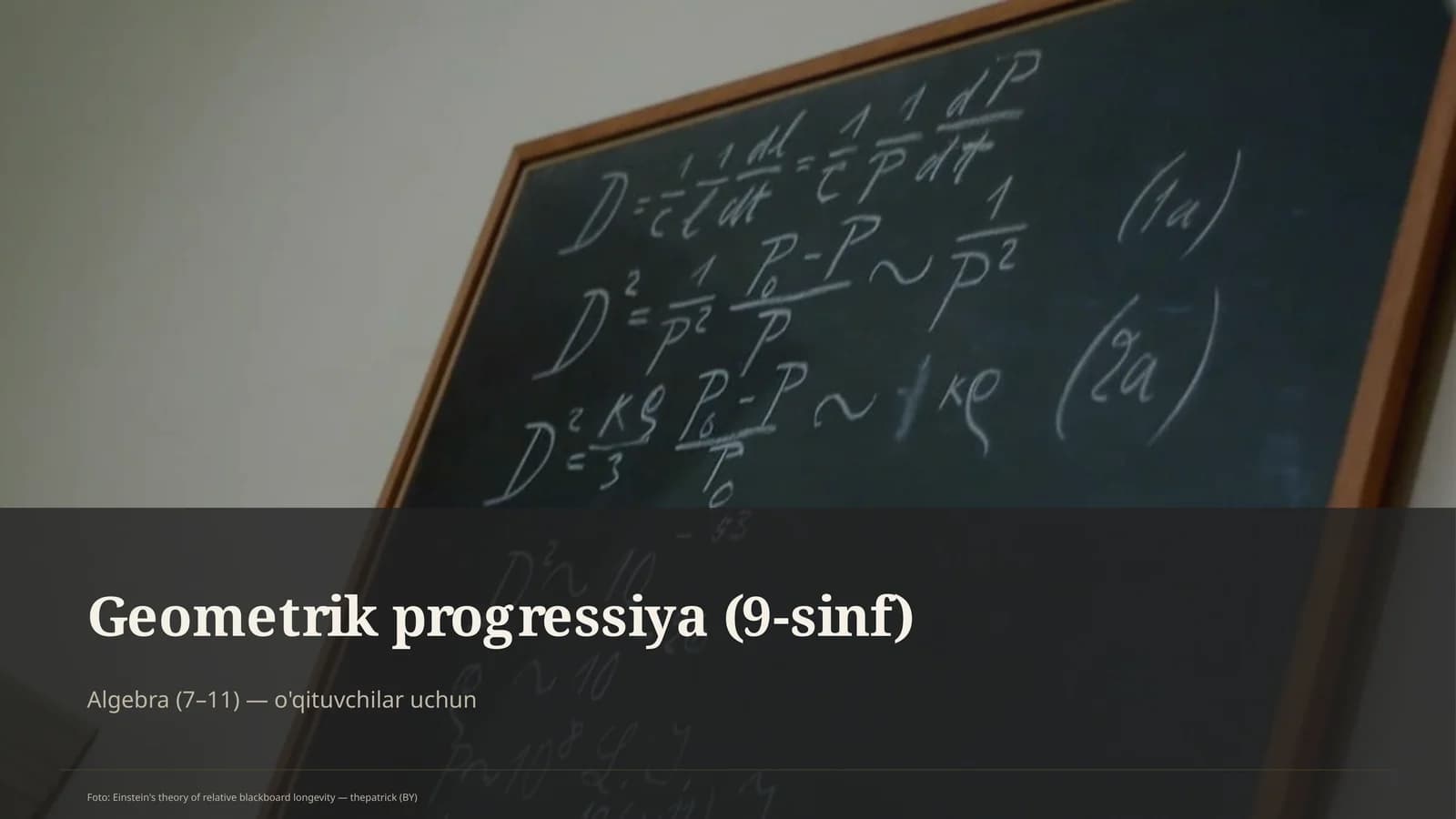 Geometrik progressiya (9-sinf)