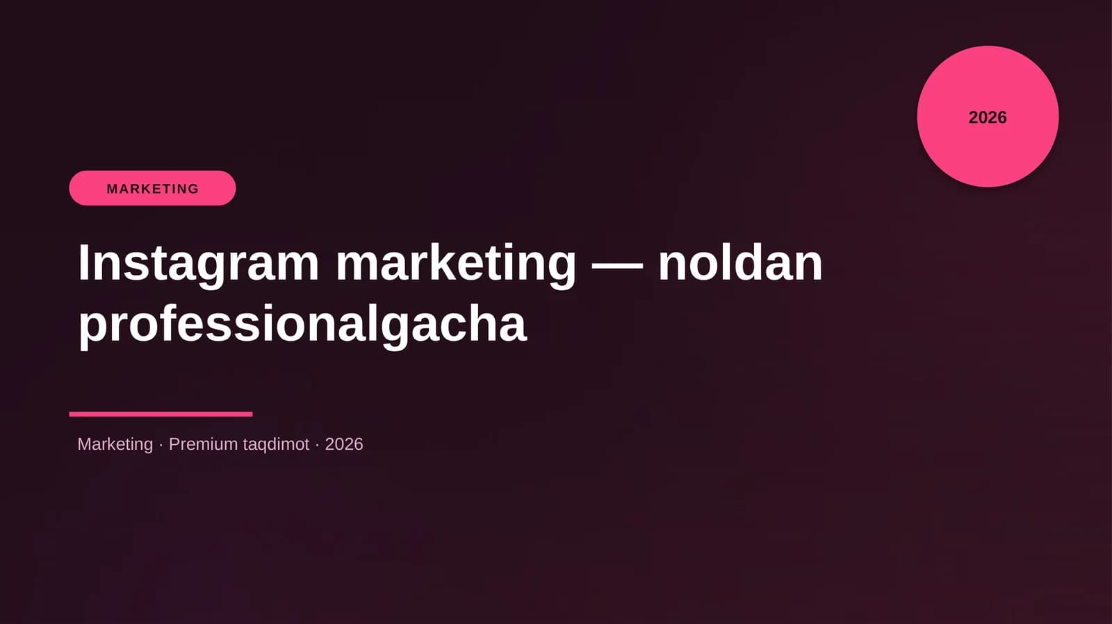 Instagram marketing — noldan professionalgacha