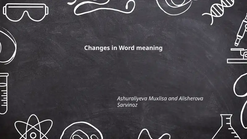 Changes in Word meaning