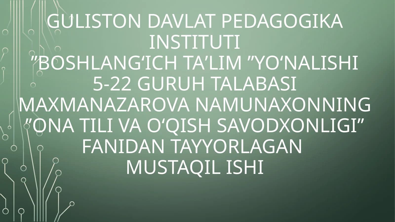 Adabiy tilning oʻqish savodxonligi