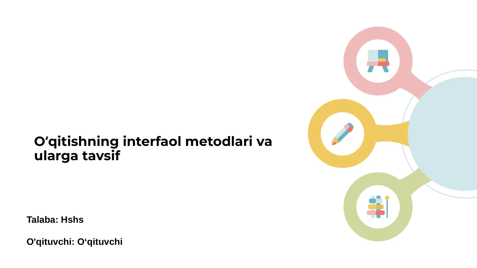 Interfaol o‘qitish metodlari