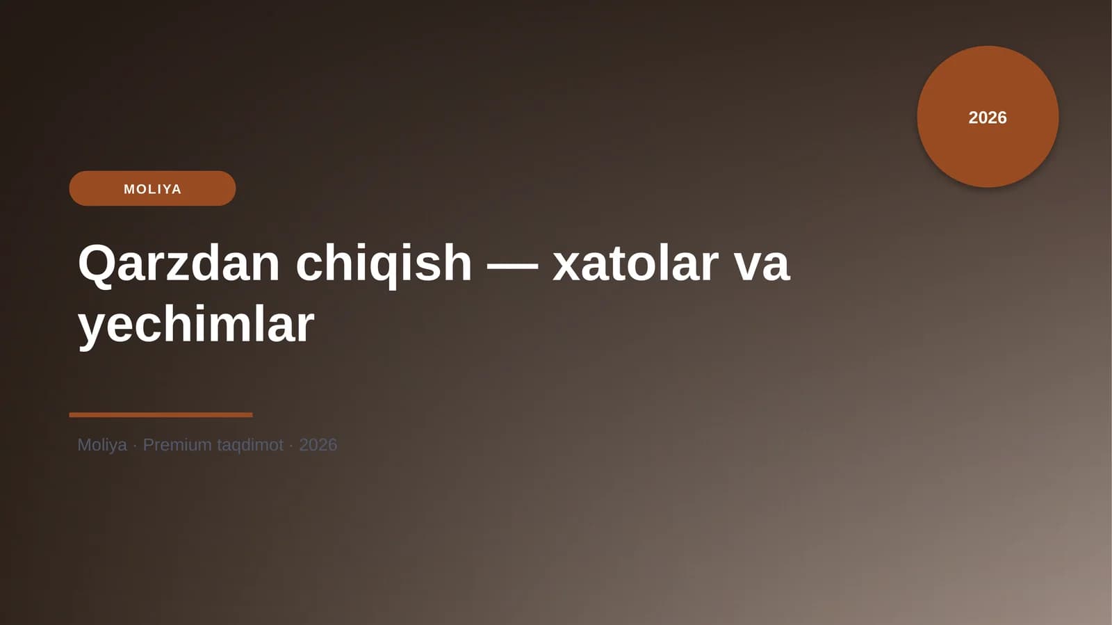 Qarzdan chiqish — xatolar va yechimlar