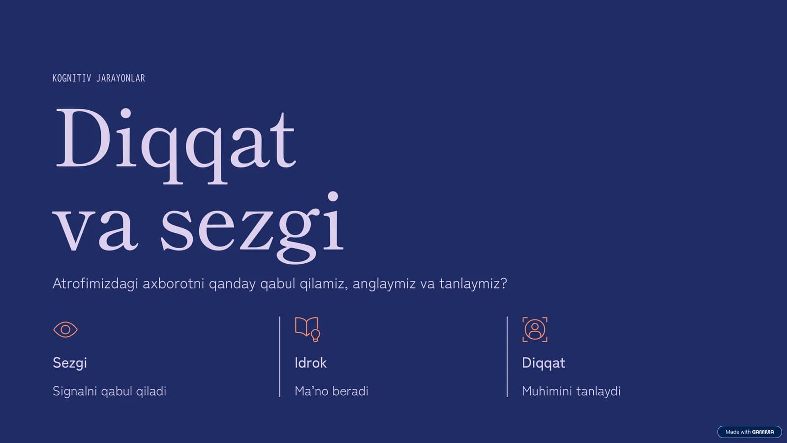 KOGNITIV JARAYONLAR