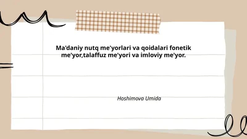 Ma'daniy nutq me'yorlari