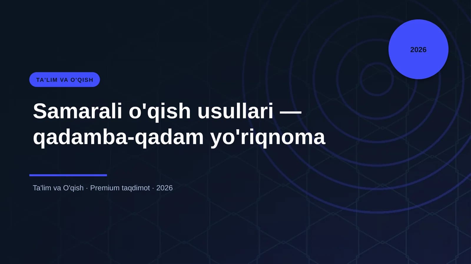 Samarali o'qish usullari — qadamba-qadam yo'riqnoma