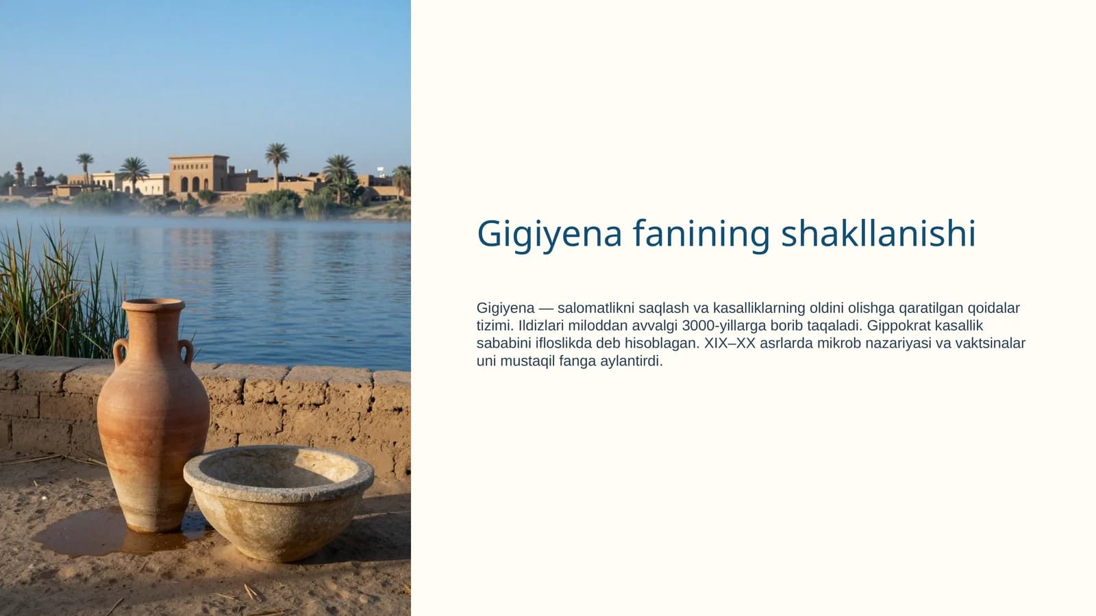 Gigiyena fanining shakllanishi