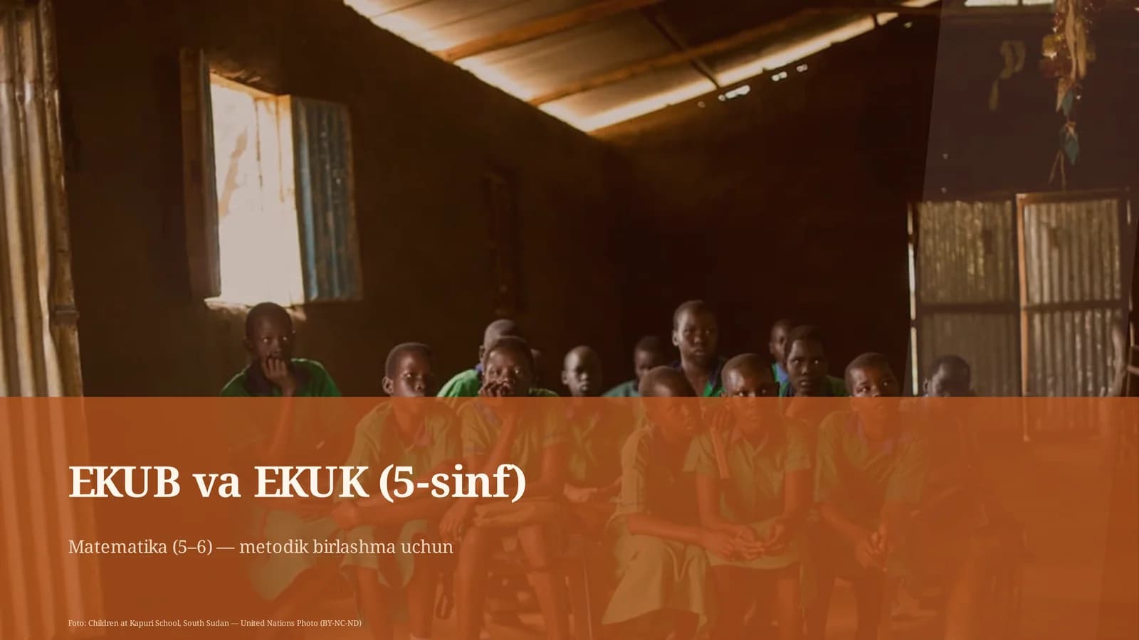 EKUB va EKUK (5-sinf)