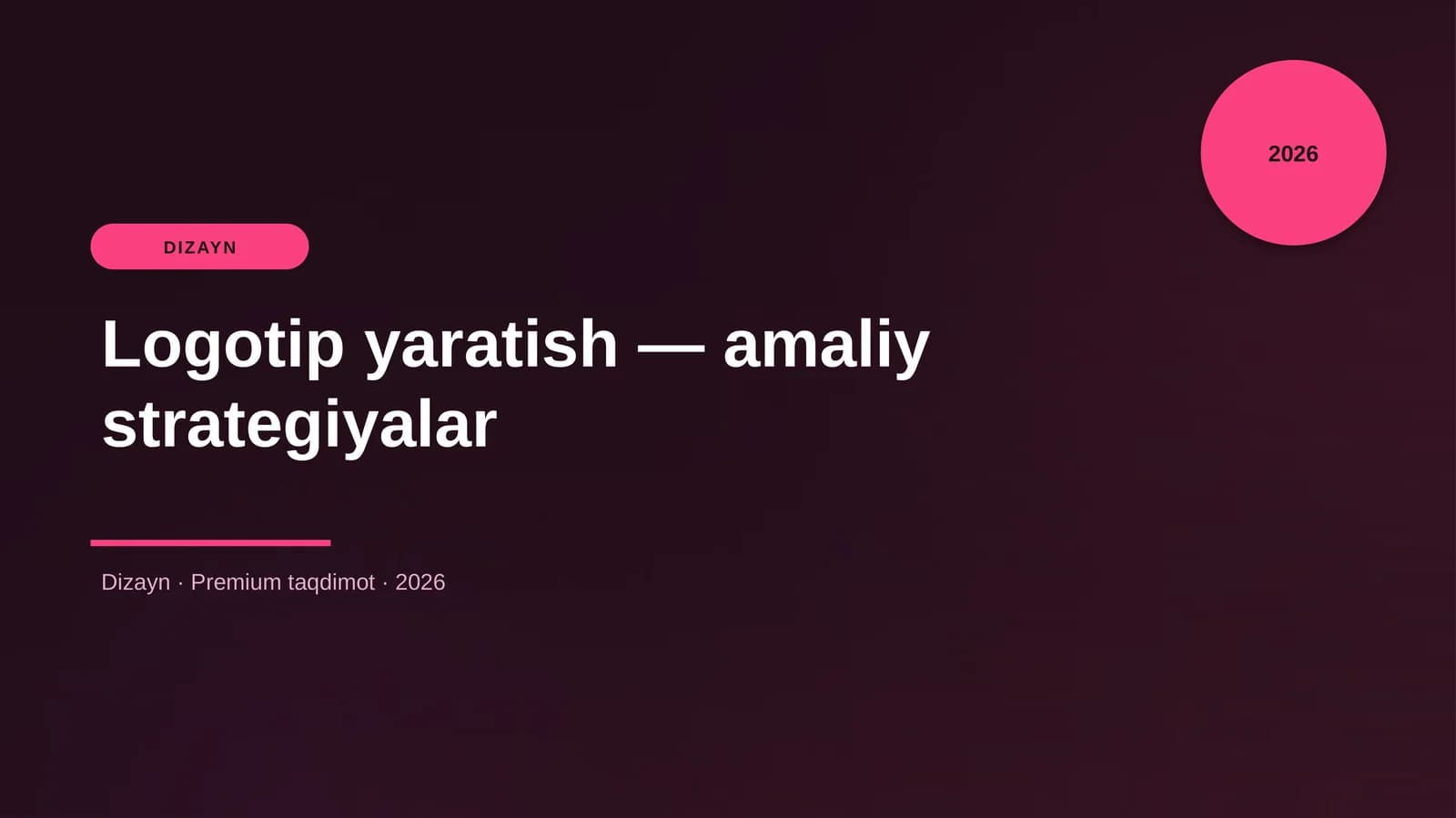 Logotip yaratish — amaliy strategiyalar