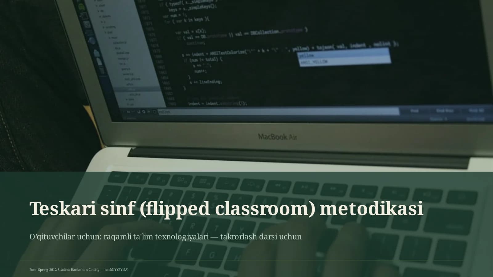 Teskari sinf (flipped classroom) metodikasi