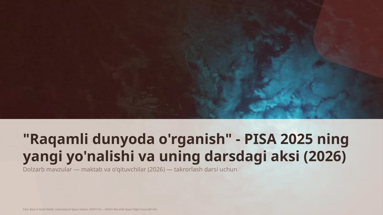 Raqamli dunyoda o'rganish