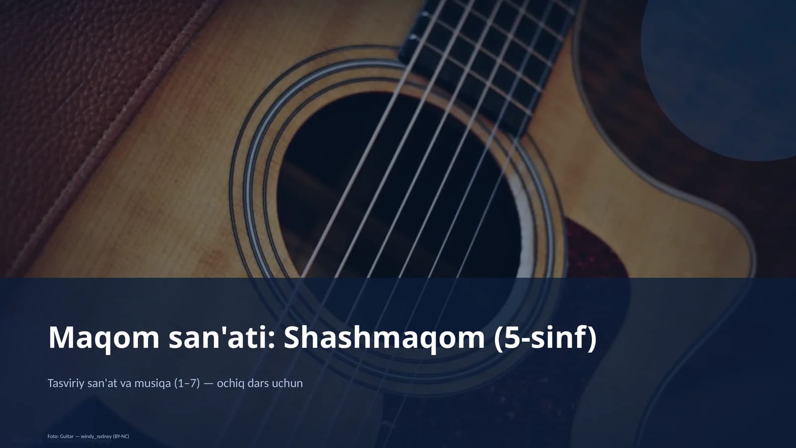 Maqom san'ati: Shashmaqom (5-sinf)