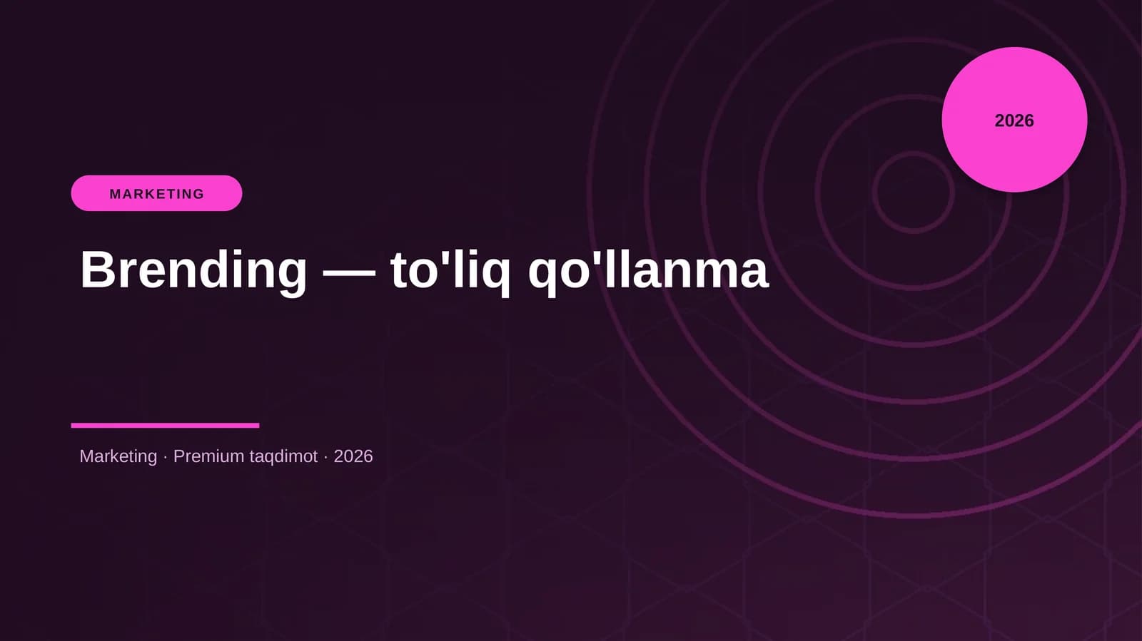 Brending — to'liq qo'llanma