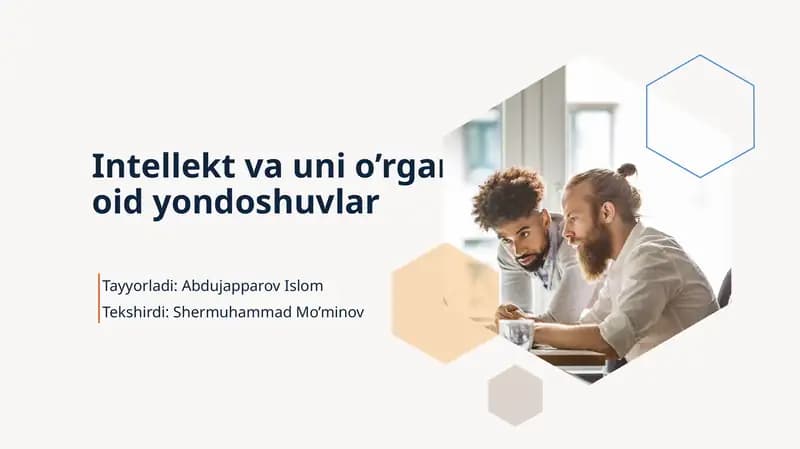Intellekt va uni rivojlantirish