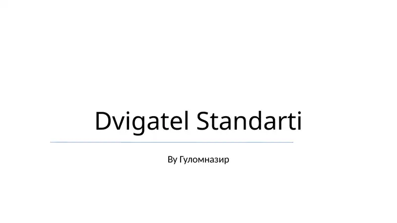 Dvigatel Standarti
