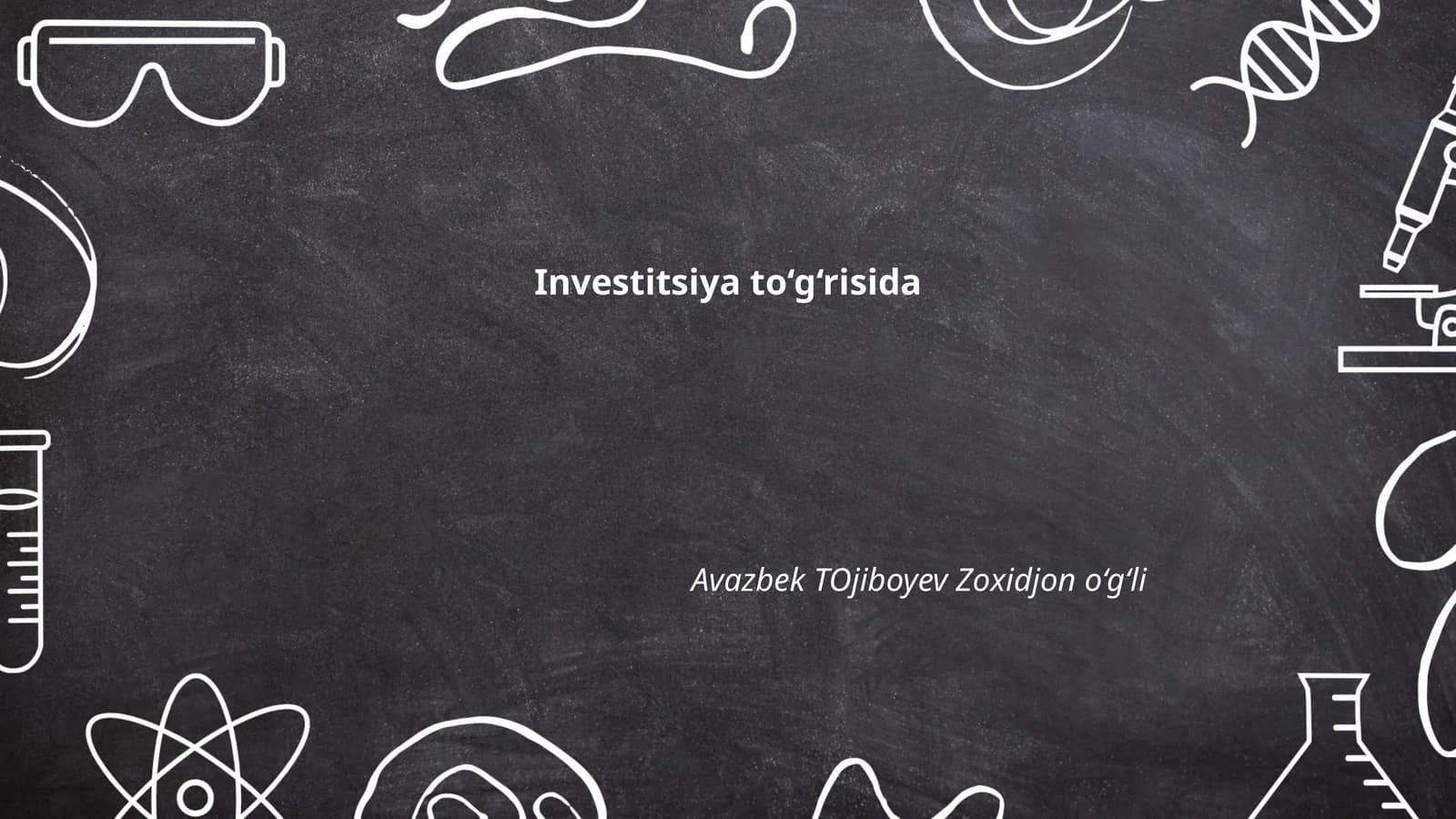 Investitsiya to‘g‘risida