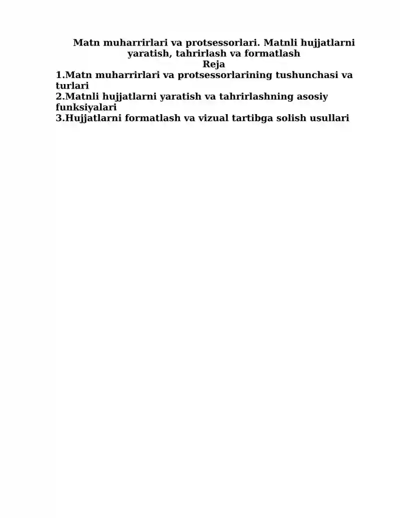 Matn muharrirlari va protsessorlari