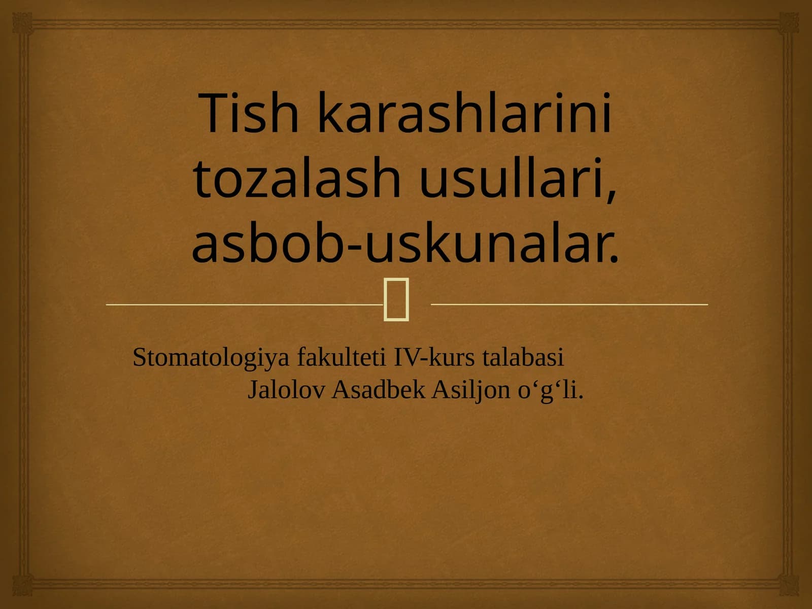 Tish karashlarini tozalash usullari, asbob-uskunalar.