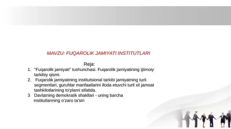 FUQAROLIK JAMIYATI INSTITUTLARI