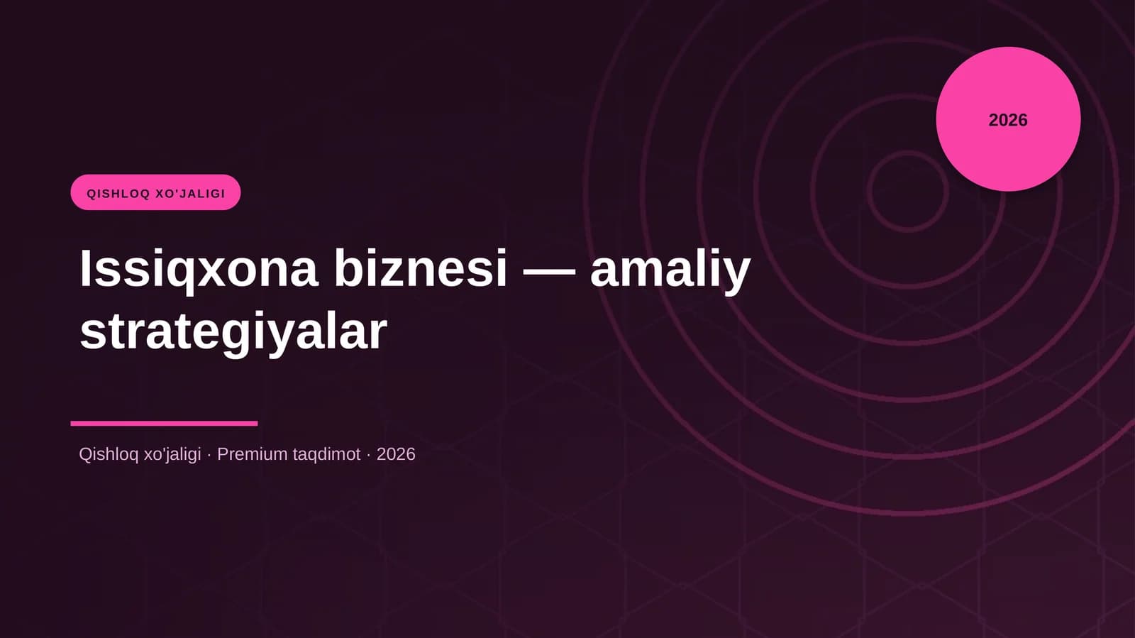 Issiqxona biznesi — amaliy strategiyalar