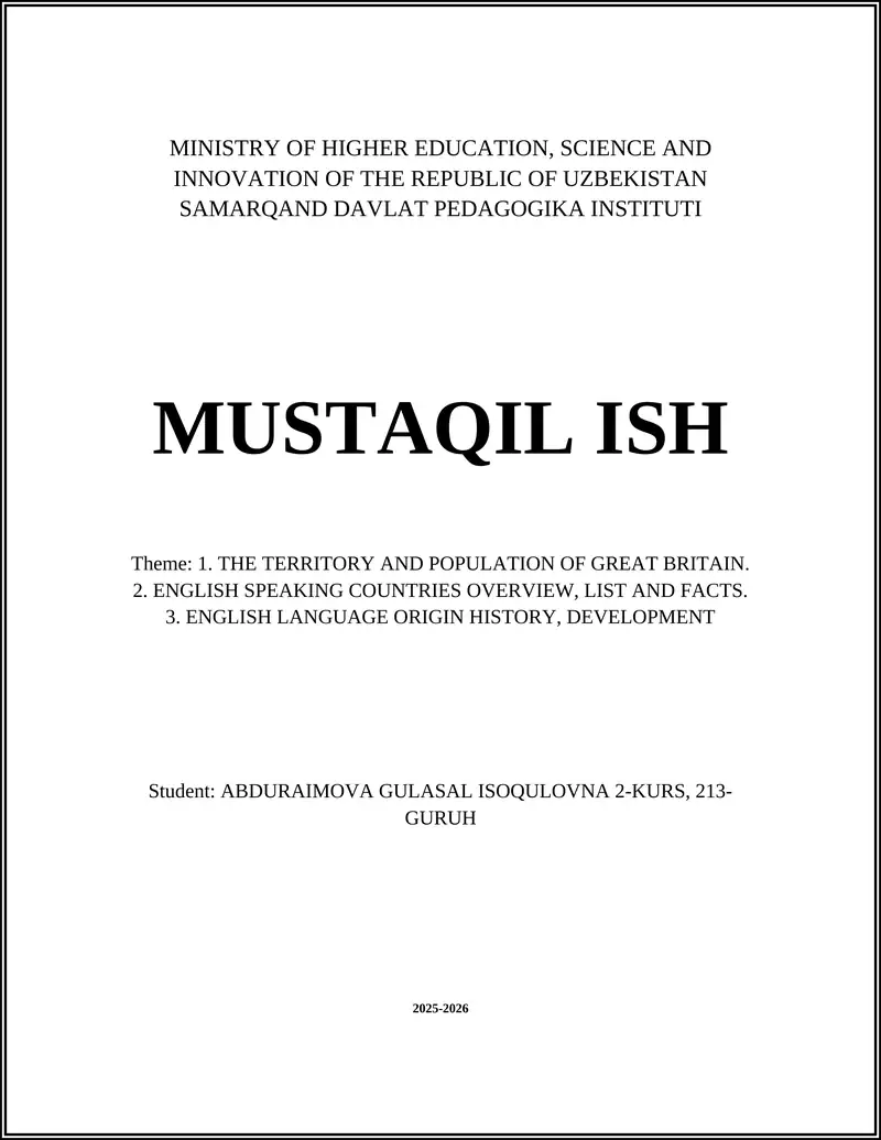 Physical Geography of Great Britain