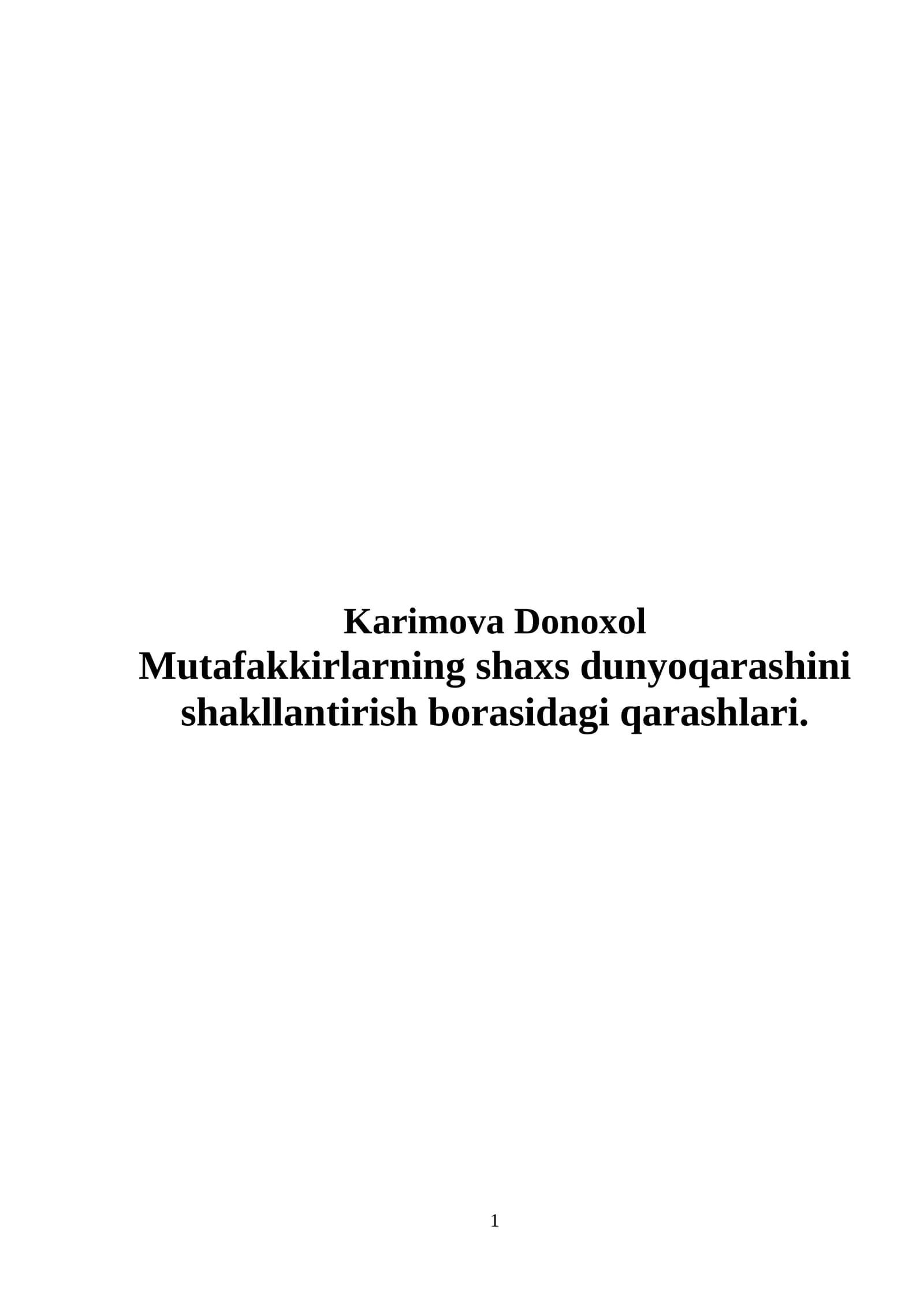 Karimova Donoxol
