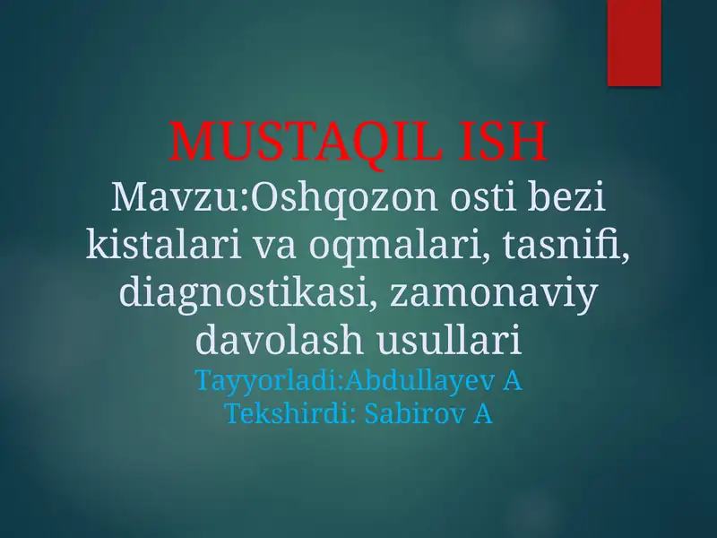 Oshqozon osti bezi kistalari