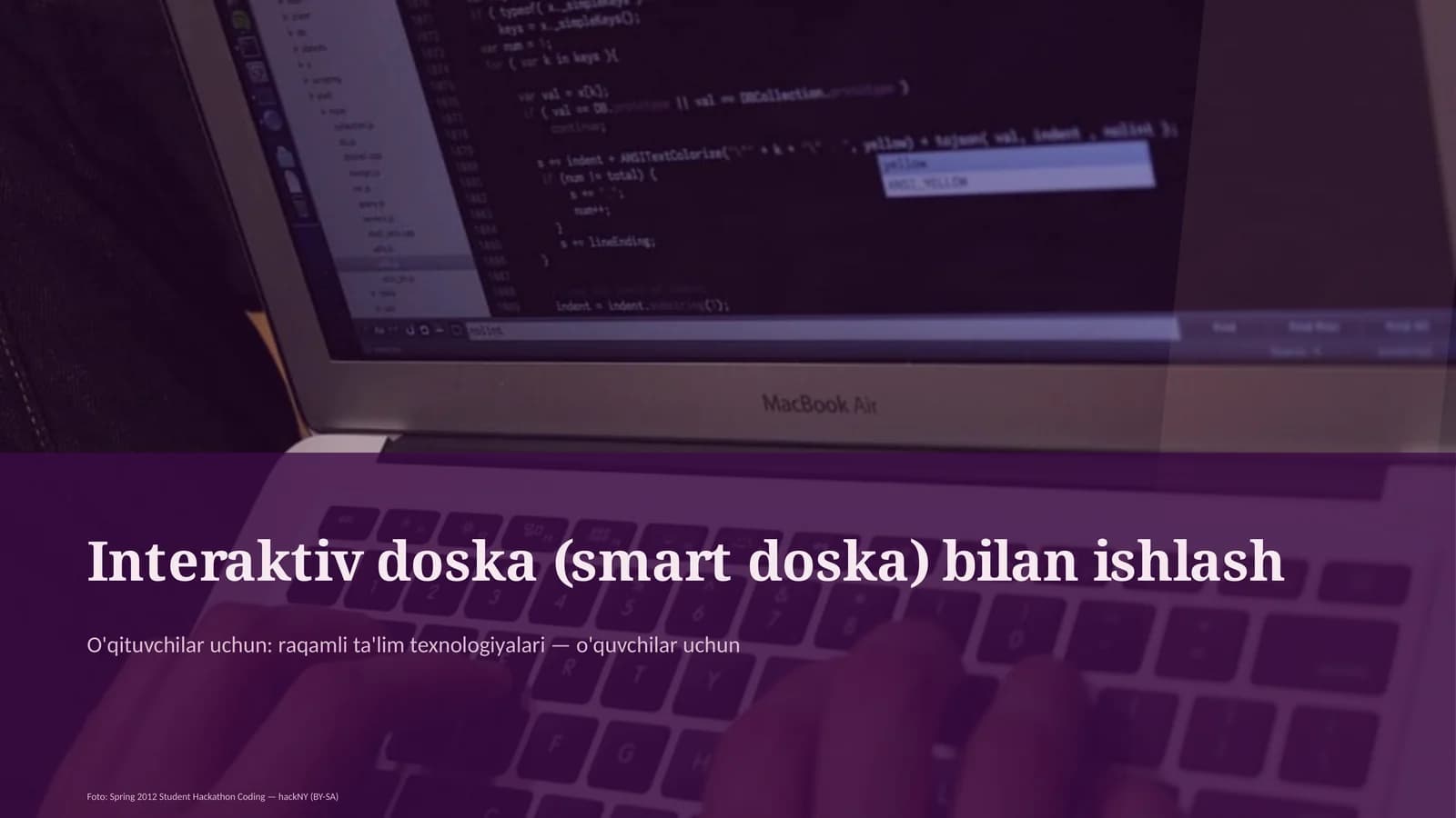 Interaktiv doska (smart doska) bilan ishlash