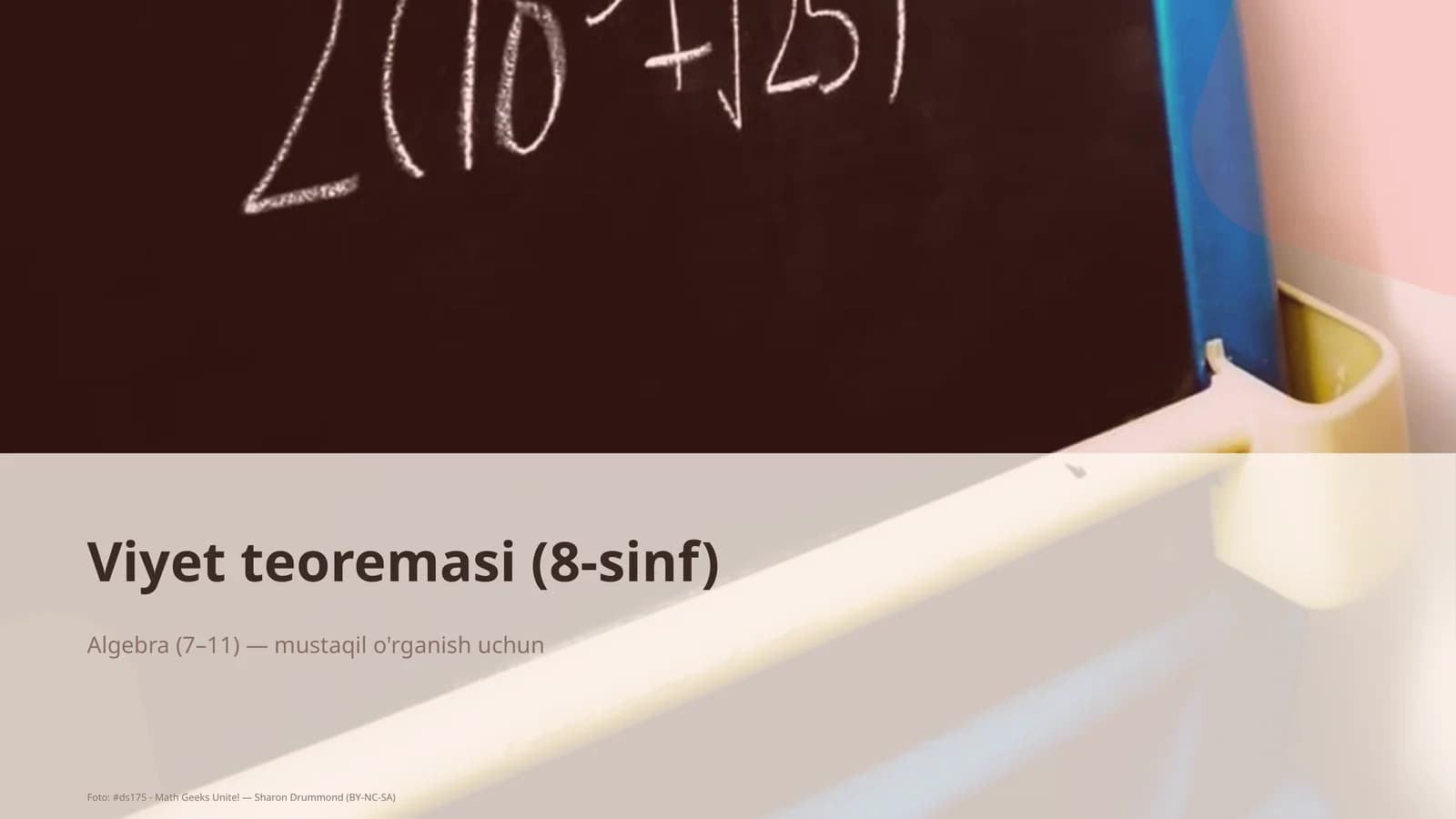 Viyet teoremasi (8-sinf)