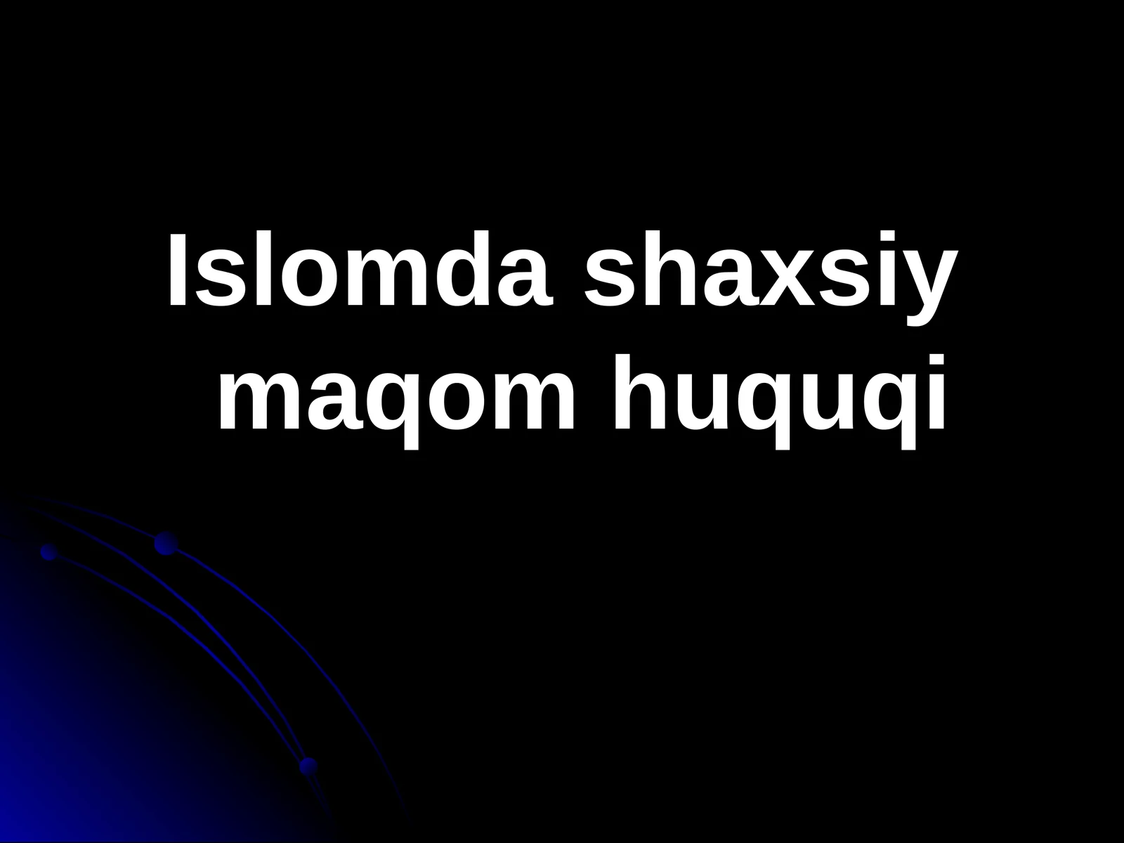 Islom dini va madaniyati