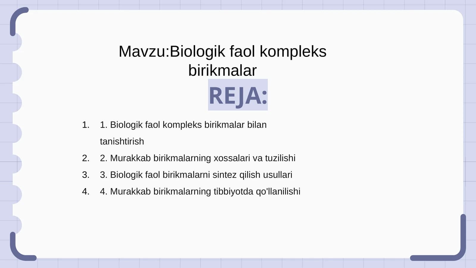 Biologik faol kompleks birikmalar