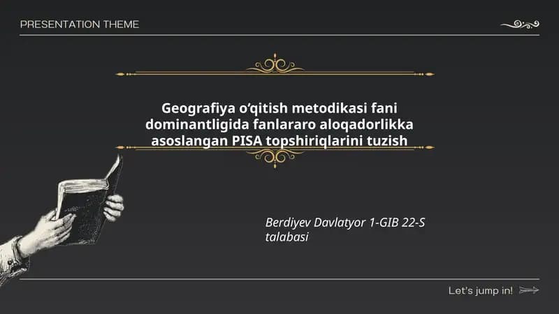 Geografiya o‘qitish metodikasi